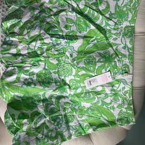 Lilly Pulitzer Green and White Floral Skirt